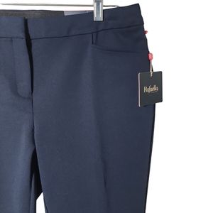 Rafaella Womens Curvy Navy Blue Slim Pants 10P NWT